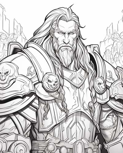 World of Warcraft human coloring page