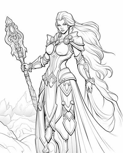 World of Warcraft human coloring page