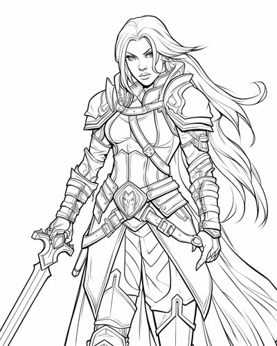 World of Warcraft human coloring page