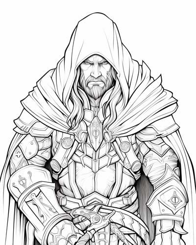 World of Warcraft human coloring page