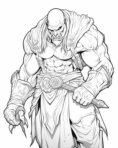 World of Warcraft rogue coloring page