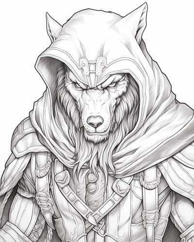 World of Warcraft rogue coloring page