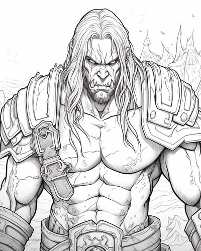 World of Warcraft undead coloring page