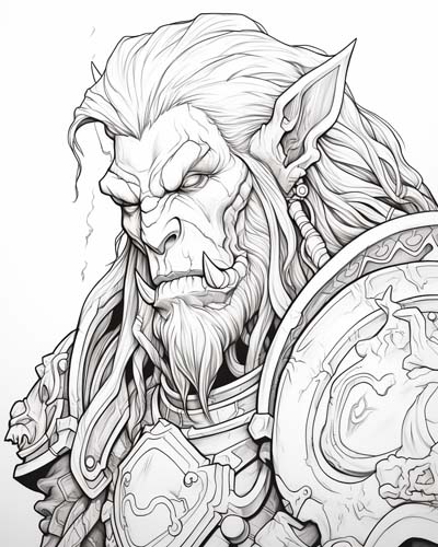 World of Warcraft undead coloring page