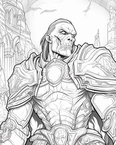 World of Warcraft undead coloring page