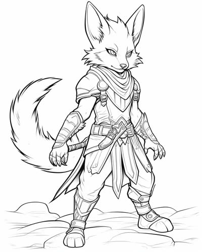 World of Warcraft vulpera coloring page