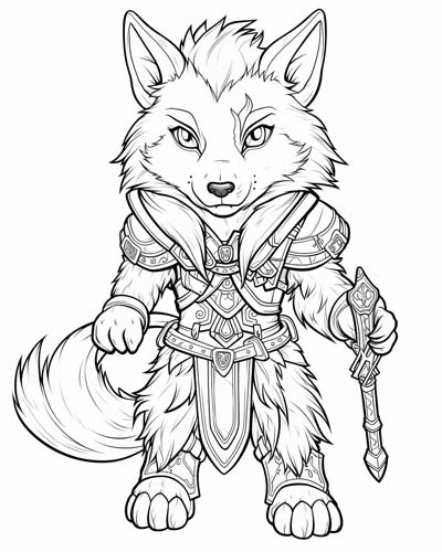 World of Warcraft vulpera coloring page