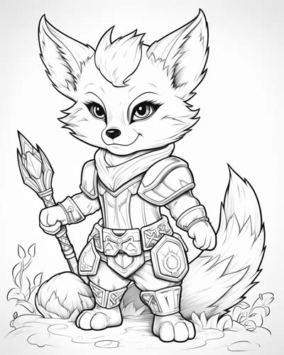 World of Warcraft vulpera coloring page