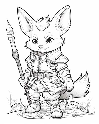 World of Warcraft vulpera coloring page