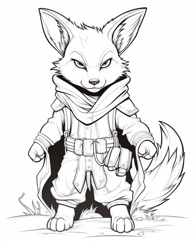 World of Warcraft vulpera coloring page