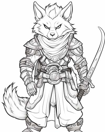 World of Warcraft vulpera coloring page