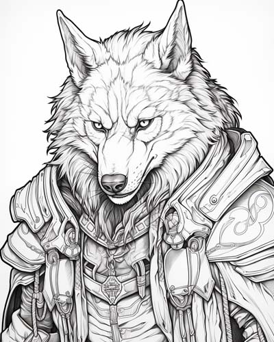 World of Warcraft worgen coloring page