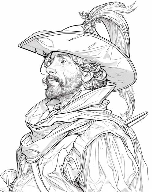 Hernán Cortés coloring pag