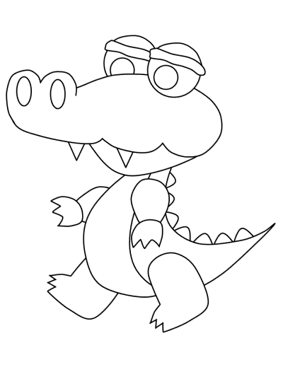 alligator coloring page