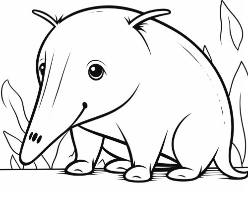 anteater coloring page
