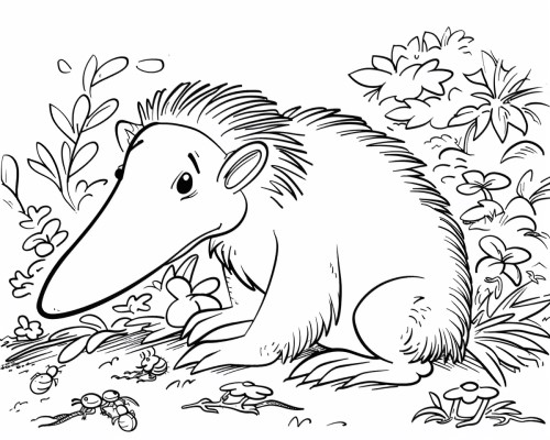 sad anteater coloring page