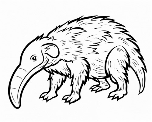 anteater coloring page