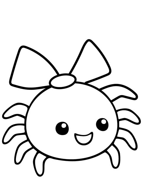 baby spider coloring page