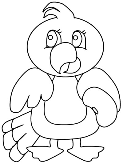 parrot coloring page