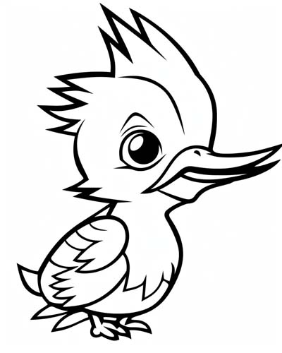 woodpecker coloring page
