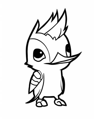woodpecker coloring page