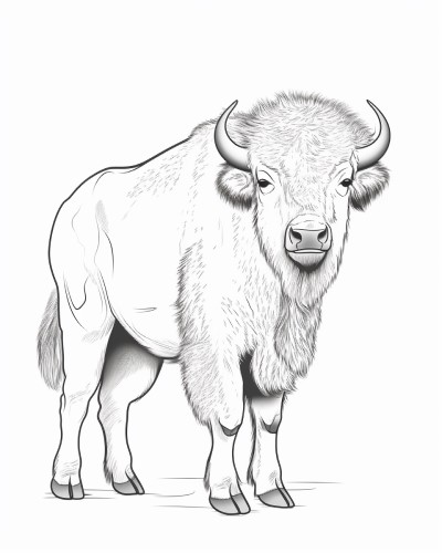 Bison coloring page