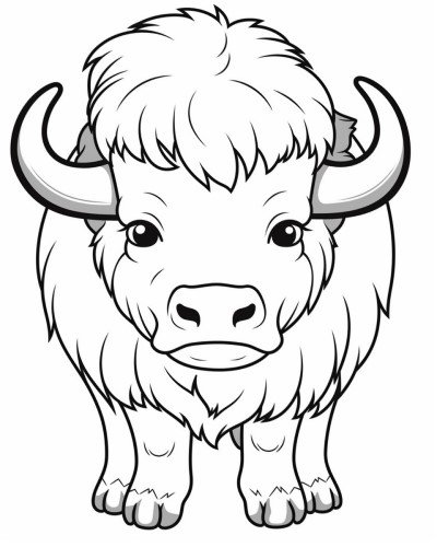 bison coloring page