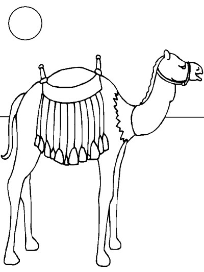 camel coloring page