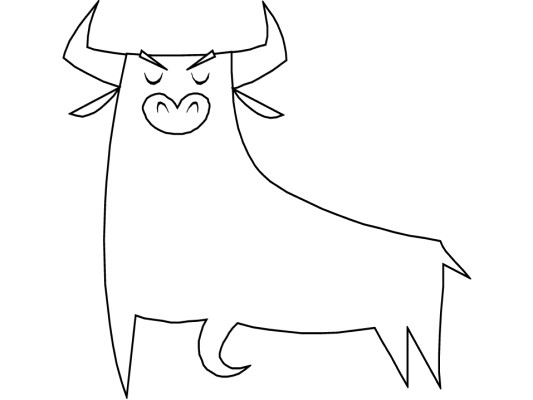 bull coloring page