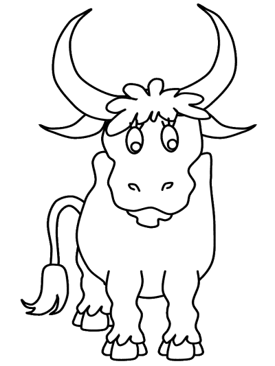 bull coloring page