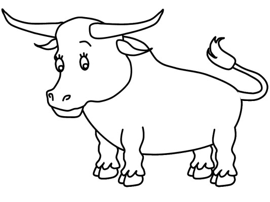 bull coloring page