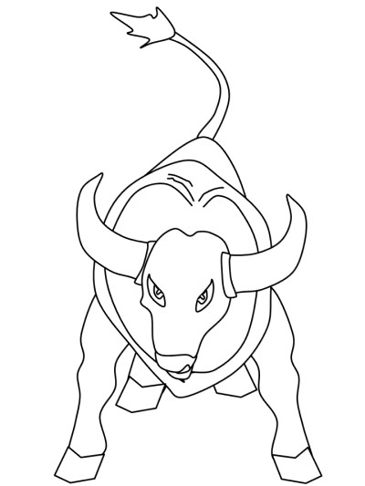 bull coloring page