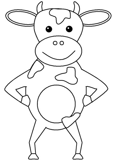 cow coloring page