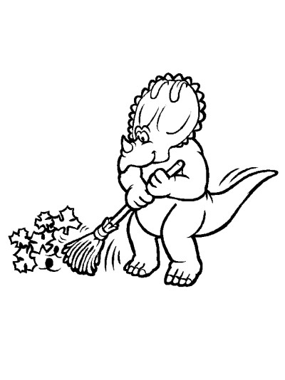 cartoon torosaurus coloring pages
