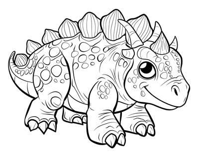 stegosaurus coloring page