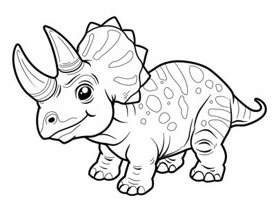 Triceratops coloring page