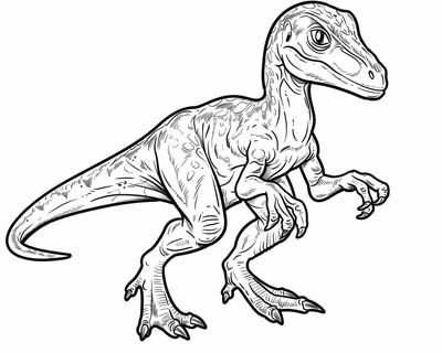velociraptor coloring page