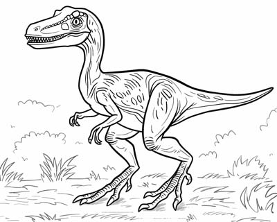 velociraptor coloring page