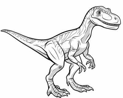 velociraptor coloring page