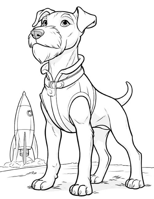 History of Space coloring page