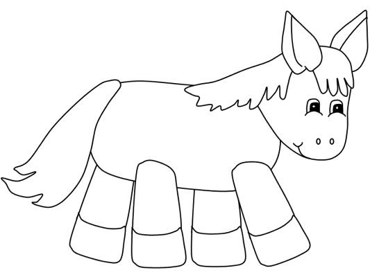 donkey coloring page