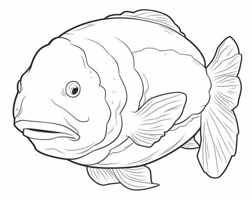 blobfish coloring page