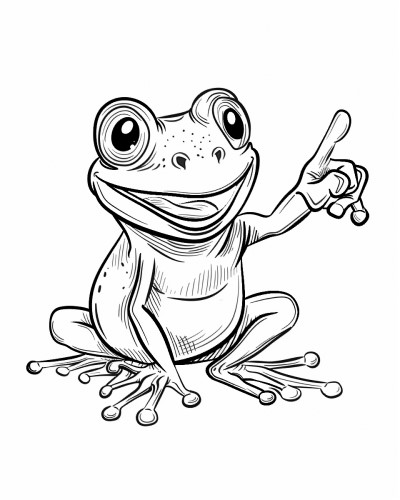 frog coloring page
