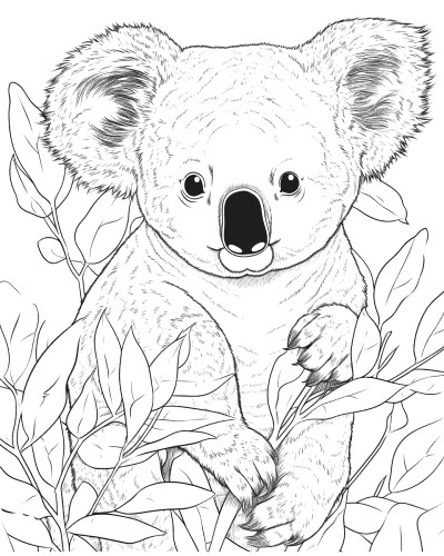 koala coloring page