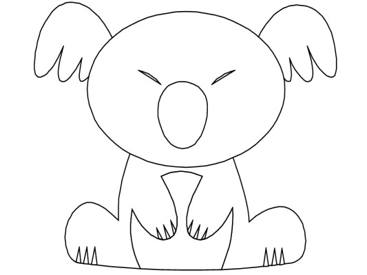 simple koala coloring page