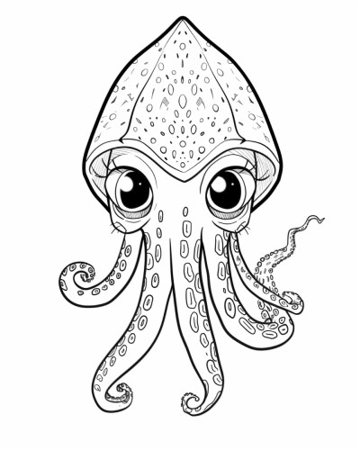 squid coloring page