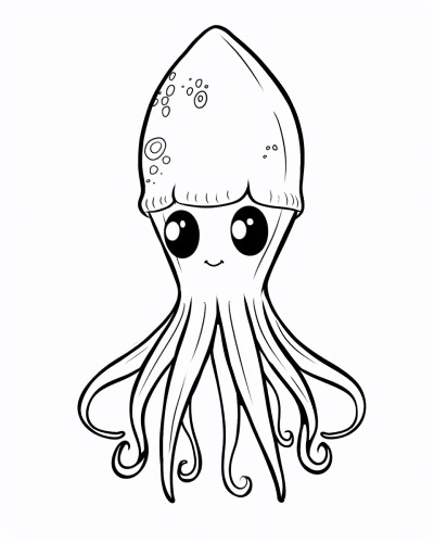 squid coloring page