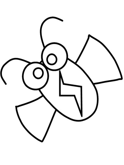 cute insect coloring page