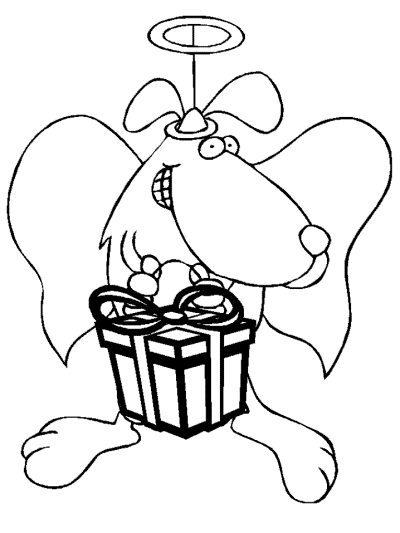 christmas angel coloring page