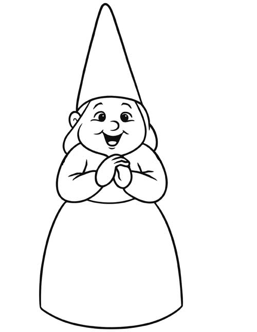 classic coloring page of Lisa the gnome